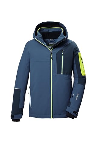 killtec Jungen Skijacke/Funktionsjacke mit Kapuze und Schneefang KSW 391 BYS SKI JCKT, ocean, 152, 42100-000 im Sale